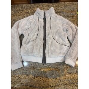 Kuhl Flight Jacket Womens Small Gray High Pile Fleece Full Zip Mock Neck
